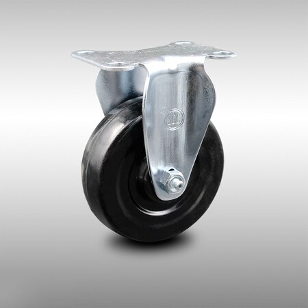 Service Caster 4 Inch SS Hard Rubber Wheel Rigid Top Plate Caster SCC-SS20R414-HRS